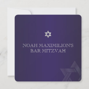 PixDezines Classic mitzvah/lila/diy färg Inbjudningar