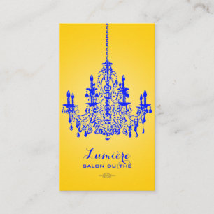 PixDezines cobalt blue chandelier/DIY färg Visitkort