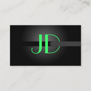 PixDezines Coola Neon Ljus Monogram/ diy färg Visitkort