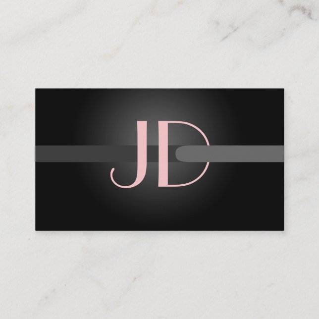 PixDezines Coola Neonljus Monogram Visitkort (Framsida)