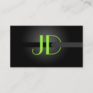 PixDezines Coola Neonljus Monogram Visitkort