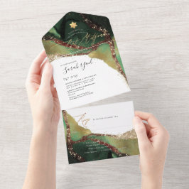 PixDezines Cosmic Emerald Grönt Bat mitzvah