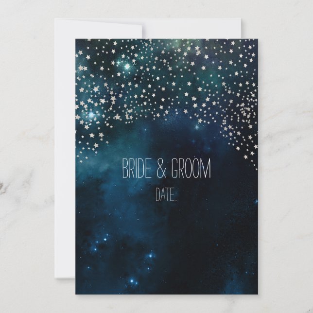 PixDezines Cosmic/NASA/Starry Night Inbjudningar (Framsida)