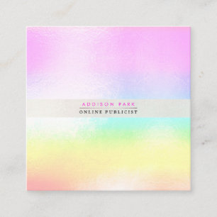 PixDezines Cotton Candy + Pearly White Fyrkantigt Visitkort