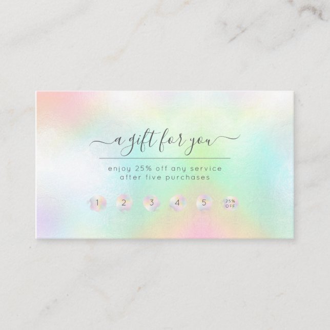 PixDezines Cotton Candy Reward Card Visitkort (Framsida)
