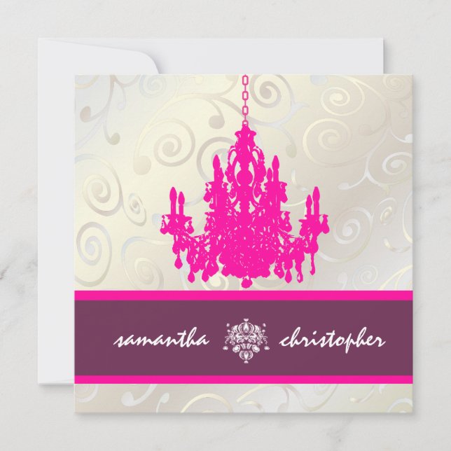 PixDezines Cupcakes Virvlar + Ljuskrona Inbjudningar (Framsida)