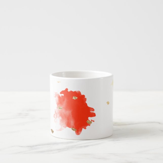 PixDezines Cupkaka Sprinkles/Faux Guld Espressomugg (Framsidan)