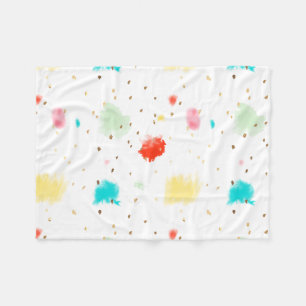 PixDezines Cupkaka Sprinkles/Faux Guld Fleecefilt