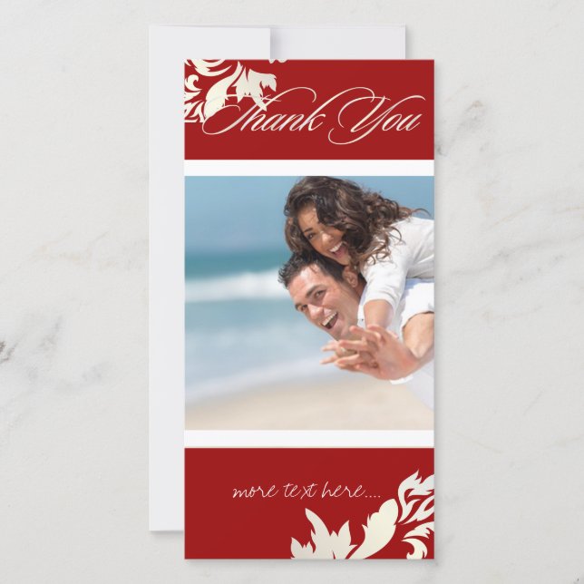 PixDezines Damask 12/Tack/DIY Färg Tack Kort (Framsida)