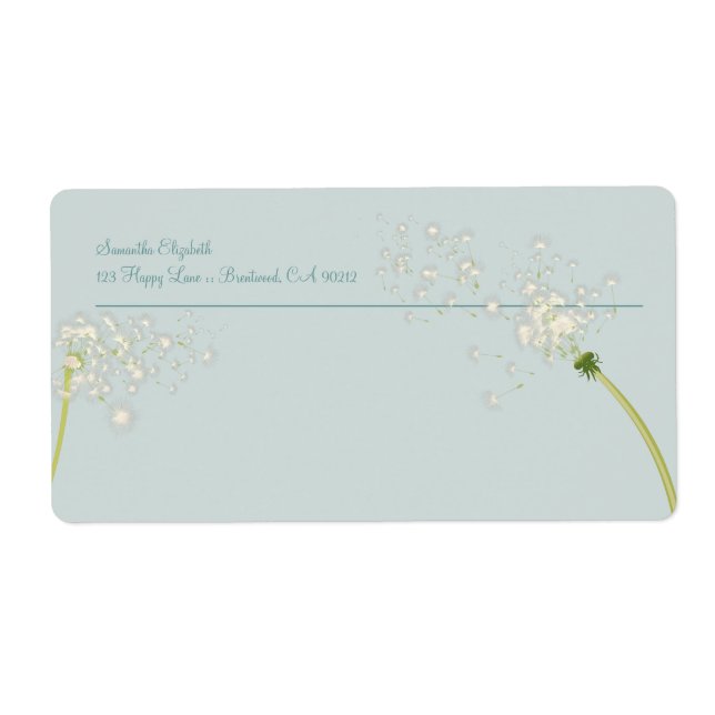 PixDezines dandelions/Diy-bakgrund färg Fraktsedel (Framsidan)