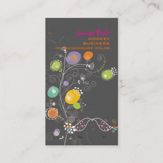 PixDezines dandelions+love birds ♥ ♥ ♥ ♥ Visitkort (Framsida)