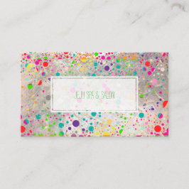 PixDezines dazzlad/regnbåge/falskt silver Visitkort