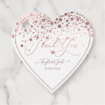 PixDezines Dazzled Fals Rosa Guld Konfetti + Hjärt
