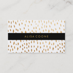 PixDezines dazzled faux guld specks Visitkort