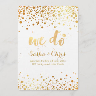 PixDezines dazzled/faux guld specs/diy event Inbjudningar