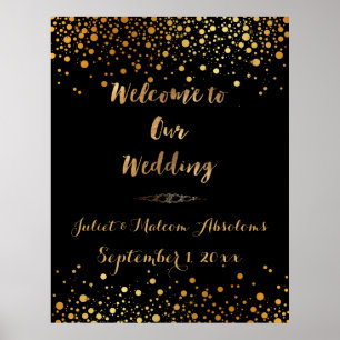PixDezines dazzled/faux guld/specs/DIY-mottagning Poster
