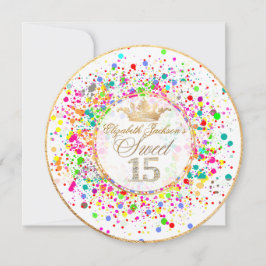 PixDezines Dazzled/Rainbow/Sweet+15 Inbjudningar