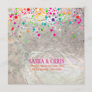 PixDezines dazzled/regnbåge/diy event/färg Inbjudningar