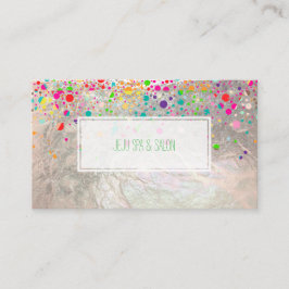 PixDezines dazzled/regnbåge/faux silver Visitkort