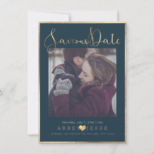 PixDezines DELICATE KÄRLEK FAUX GULD DIY FÄRG Spara Datumet