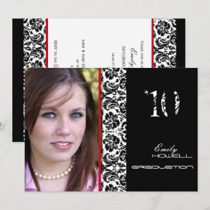 PixDezines Desire Damask,DIY Studenten Inbjudnings Inbjudningar