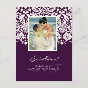PixDezines Desire Damask/Foto/DIY färg+tillfälle Meddelande Vykort