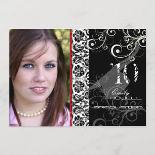 PixDezines Desiree Damask, 2011 Studenten Inbjudni Inbjudningar