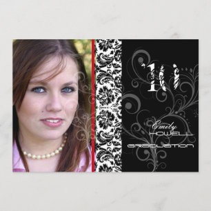 PixDezines Desiree Damask/2011 Studenten Inbjudnin Inbjudningar