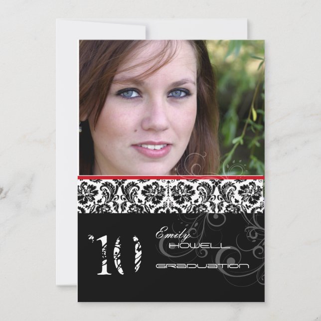 PixDezines Desiree Damask/2013 Inbjudan till stude (Framsida)