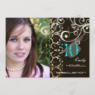PixDezines Desiree Damask/2013 Studenten Inbjudnin Inbjudningar