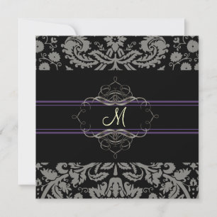 PixDezines desiree-damask / DIY-bakgrund Inbjudningar