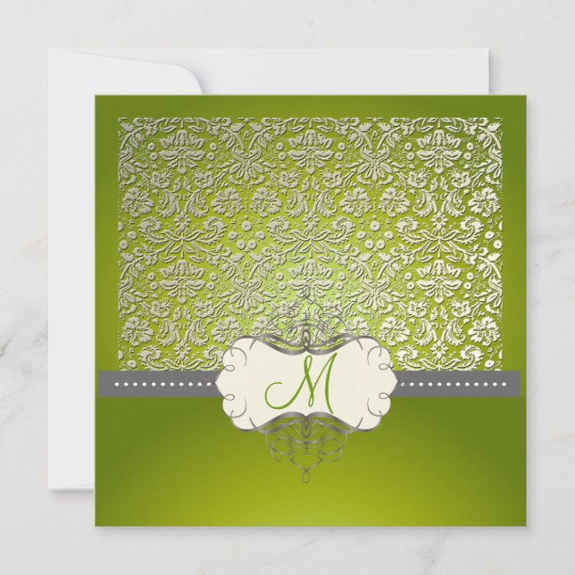 PixDezines desiree-damask / DIY-bakgrund Inbjudningar (Framsida)