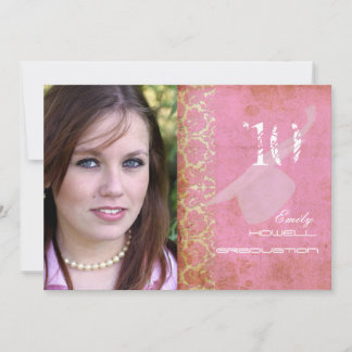 PixDezines Desiree Damask/Vintage+Rosa Inbjudningar