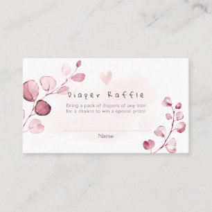 PixDezines Diaper Raffle Gum Eucalyptus Place Card Placeringskort