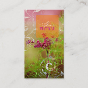 PixDezines dill ogräs+filigree-snurrar Visitkort
