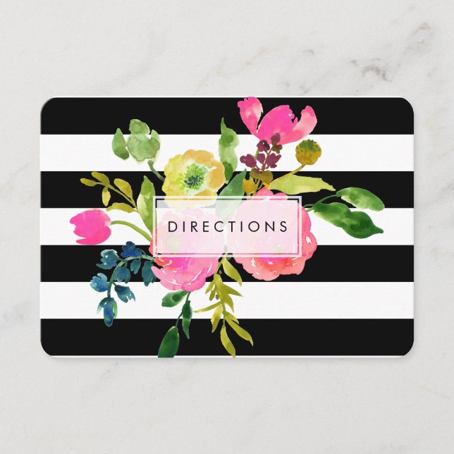 PixDezines Directions Blommigt Mitzvah/DIY Bckgran Tilläggskort (Framsida)