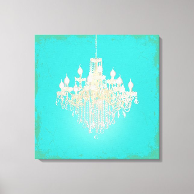 PixDezines DIY Bakgrund/Kristallkrona Canvastryck (Framsida)