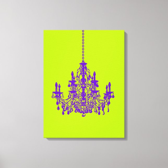 PixDezines DIY Bakgrund/Lila Kristallkrona Canvastryck (Framsida)