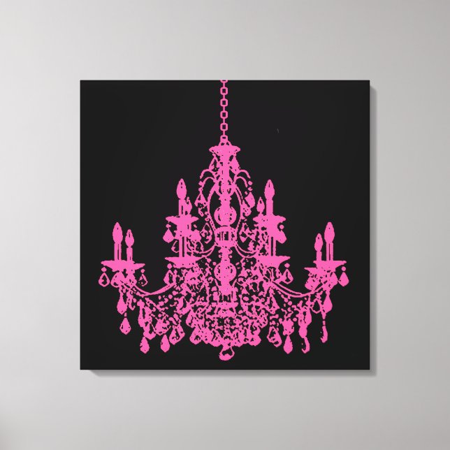 PixDezines DIY-bakgrund/Rosa kristallkrona Canvastryck (Framsida)