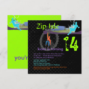 PixDezines DIY BAKGRUND/ZIP-LINJE Inbjudningar