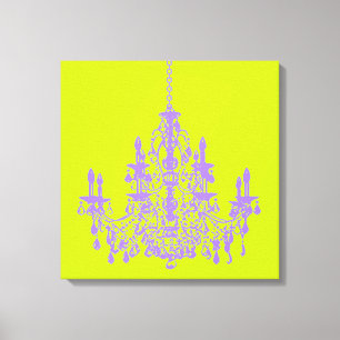 PixDezines DIY Bckgrand/lila kristallchandelier Canvastryck