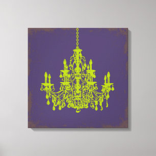 PixDezines DIY Bckgrnd/grön kristallkrona Canvastryck