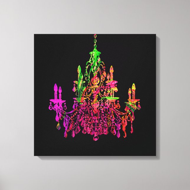 PixDezines DIY Bckgrnd/Murano-glas-kronljuarter Canvastryck (Framsida)