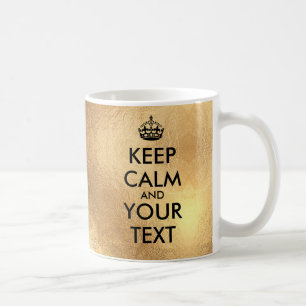 PixDezines DIY Behålla Lugn/Faux Guld/DIY Färg Kaffemugg