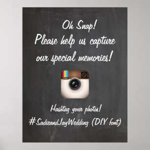 PixDezines DIY Chalkboard/Instagram Sign Poster