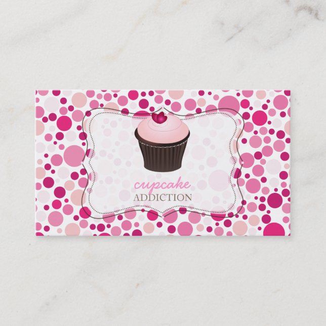 PixDezines diy cupcakes+prickiga prickar Visitkort (Framsida)