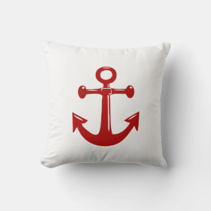 PixDezines DIY färg/anchors nautical red Kudde