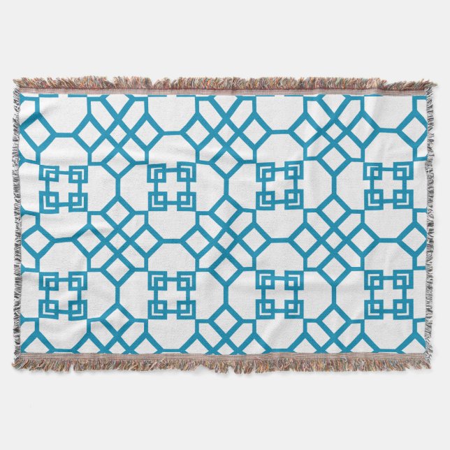 PixDezines DIY färg/chinoise trellis Filt (Framsidan)