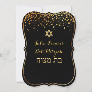 PixDezines DIY färg/Dazzled Bat mitzvah Inbjudningar