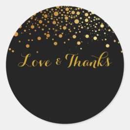 PixDezines DIY färg/dazzled/guld specs Runt Klistermärke